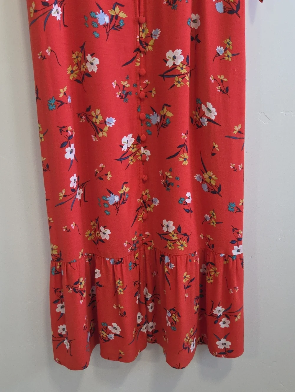 Maeve Eudora Red Floral Dress with Tie Detail - Picture 6 of 7